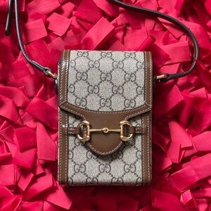 Gucci Brown GG Supreme Mini Crossbody Bag